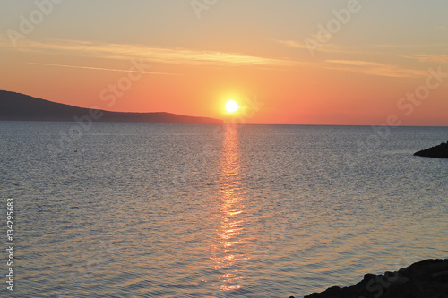 Radiant sunrise over the ocean