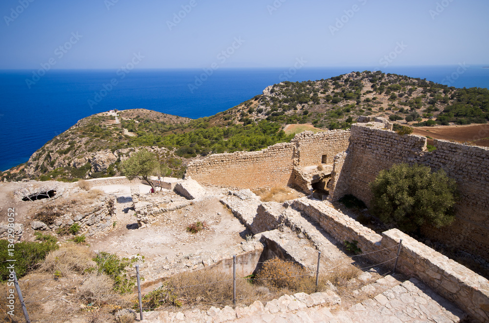 Kritinia castle on Rhodes island, Greece Kritinia castle on Rhodes island, Greece