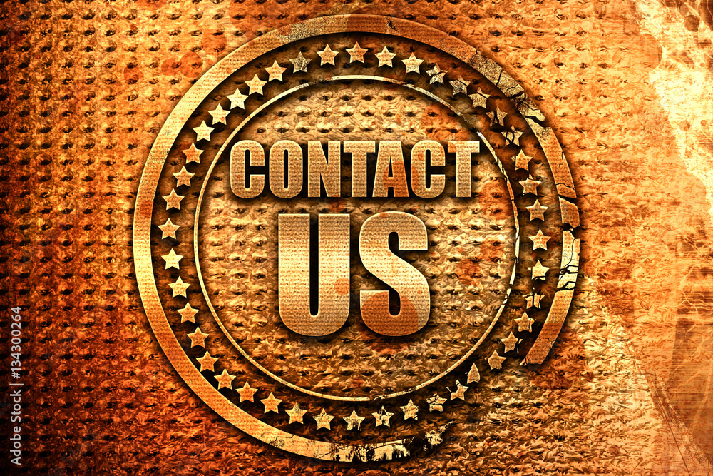 contact us, 3D rendering, grunge metal stamp contact us, 3D rendering, grunge metal stamp