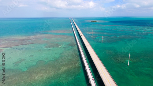 Bridge over Florida Keys, aerial view © jovannig