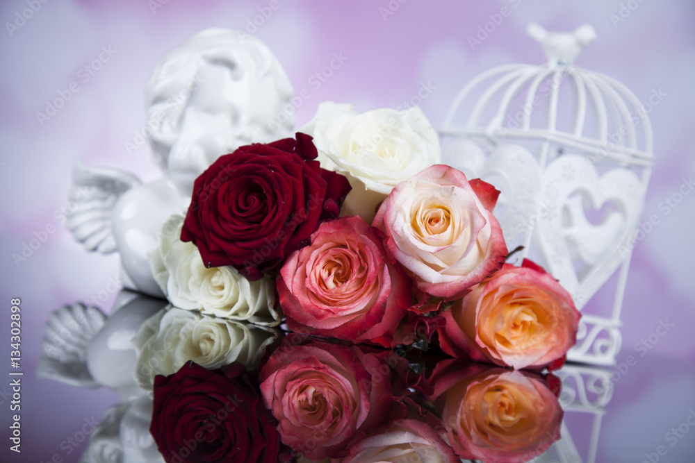 Angel, Happy Valentine's Day, mirror background Angel, Happy Valentine's Day, mirror background