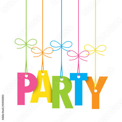 PARTY Colourful Suspended Letters