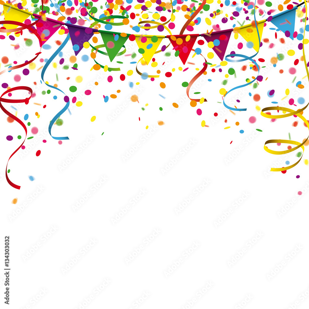 Fotografie Carnival Confetti Ribbons Festoon