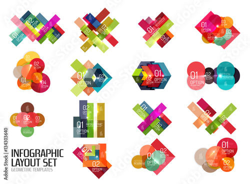 Set of buiness infographics templates