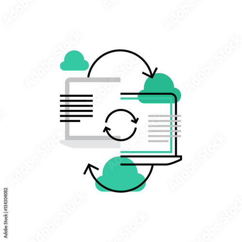 Cloud Connection Monoflat Icon.