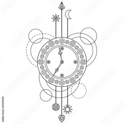 Geometric clock pattern