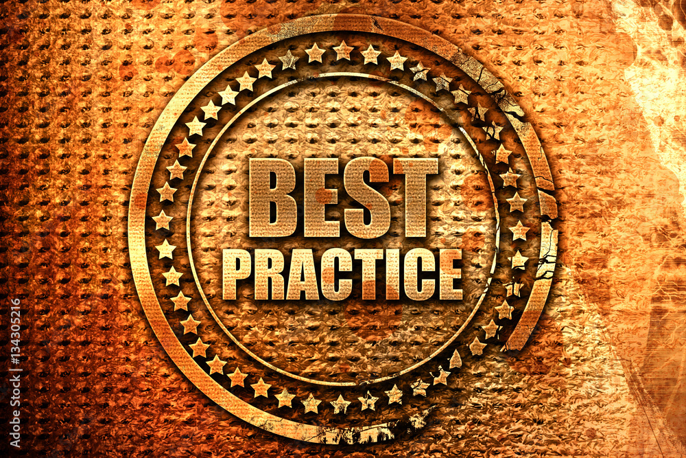 best practice, 3D rendering, grunge metal stamp best practice, 3D rendering, grunge metal stamp