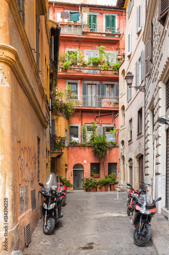 One of the streets of Rome  Lazio region  Italy.