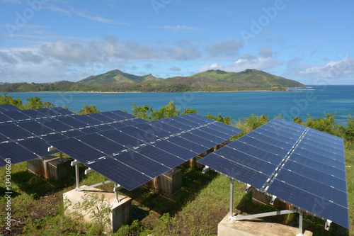 Solar PV modules on remote Island in Fiji