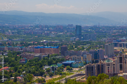 Almaty city view from Koktobe hill, Kazakhstan © allenkayaa