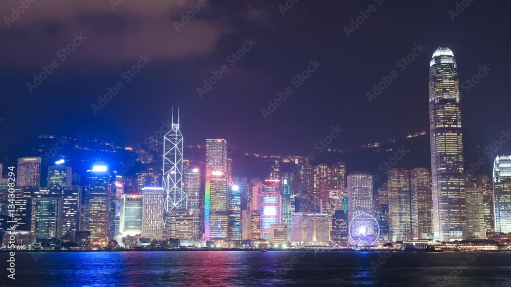 Time-lapse of Hong Kong city, view from Victoria Harbour Time-lapse of Hong Kong city, view from Victoria Harbour