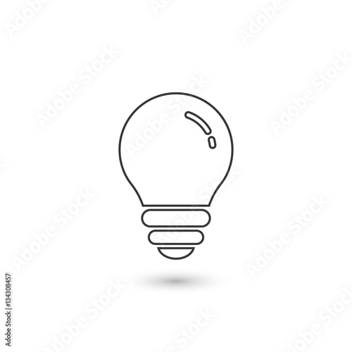 Light Bulb line icon vector.