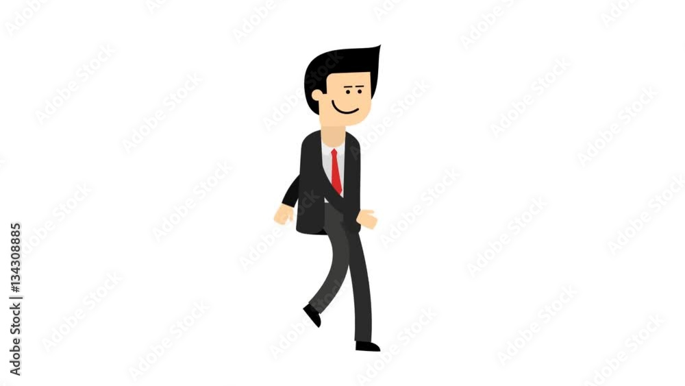 A man in a dark suit - start and stop walking animation. Looped footage with transparent background PNG+Alpha. A man in a dark suit - start and stop walking animation. Looped footage with transparent background PNG+Alpha.