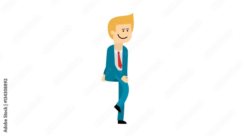 Blonde man in a blue suit and red tie walk animation. Looped footage with a transparent background PNG+Alpha. Blonde man in a blue suit and red tie walk animation. Looped footage with a transparent background PNG+Alpha.