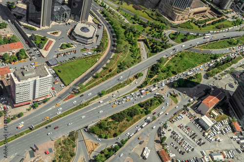 road aerial view