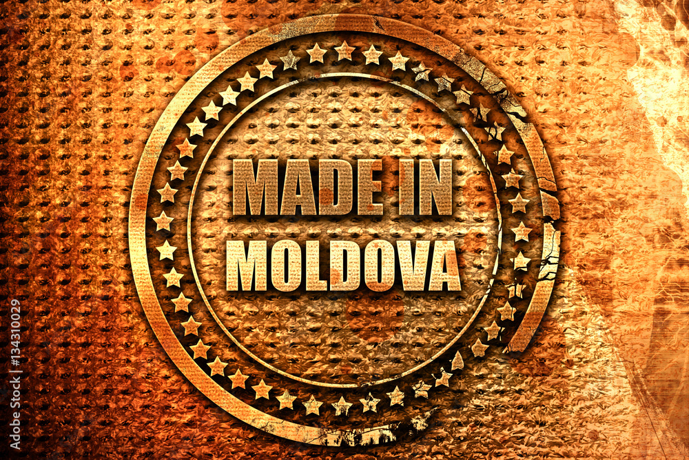 Made in moldova, 3D rendering, grunge metal stamp Made in moldova, 3D rendering, grunge metal stamp