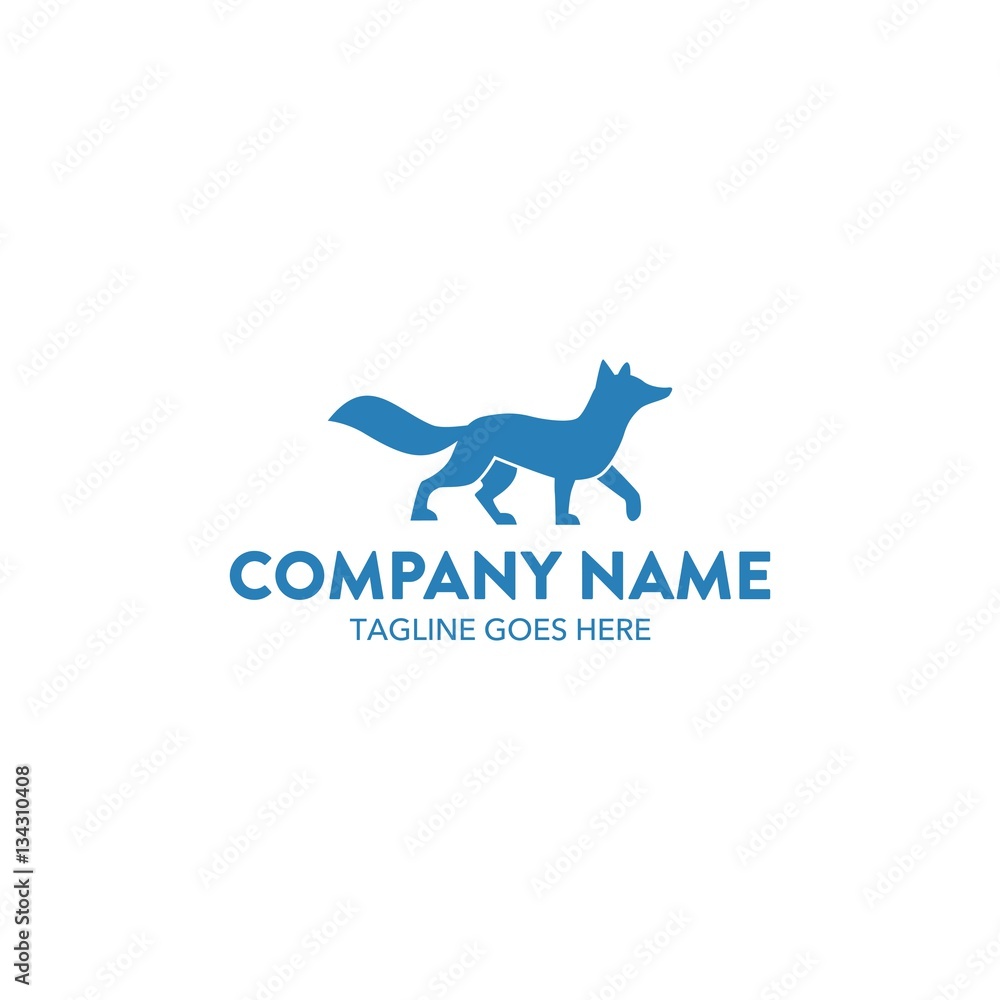 Unique Fox Logo Template