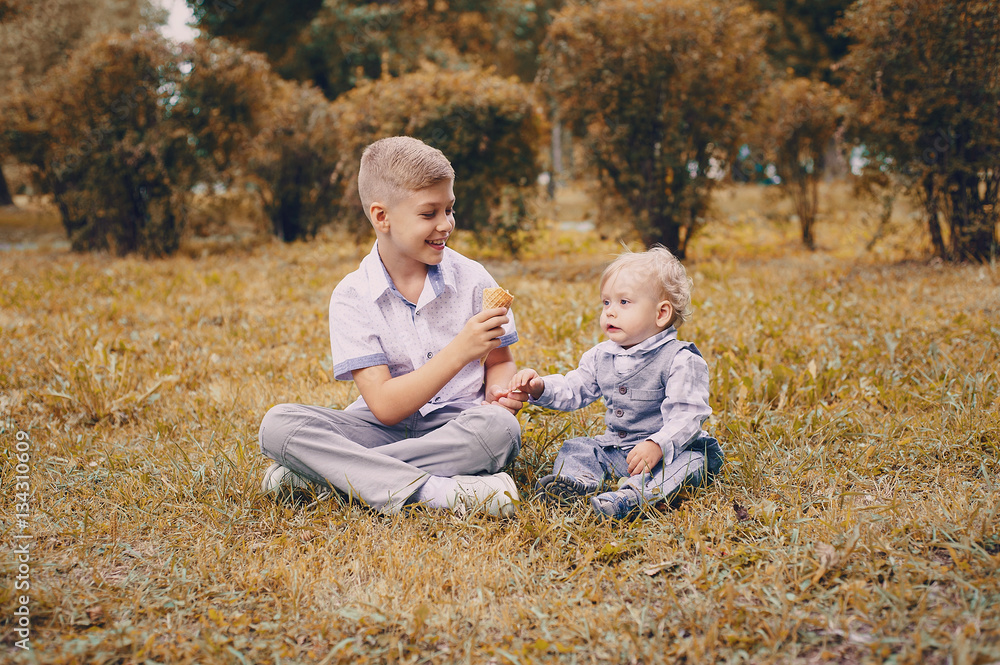 Fototapeta premium boys for a walk