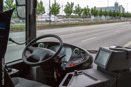 interior and Detaisl of coach bus cabin