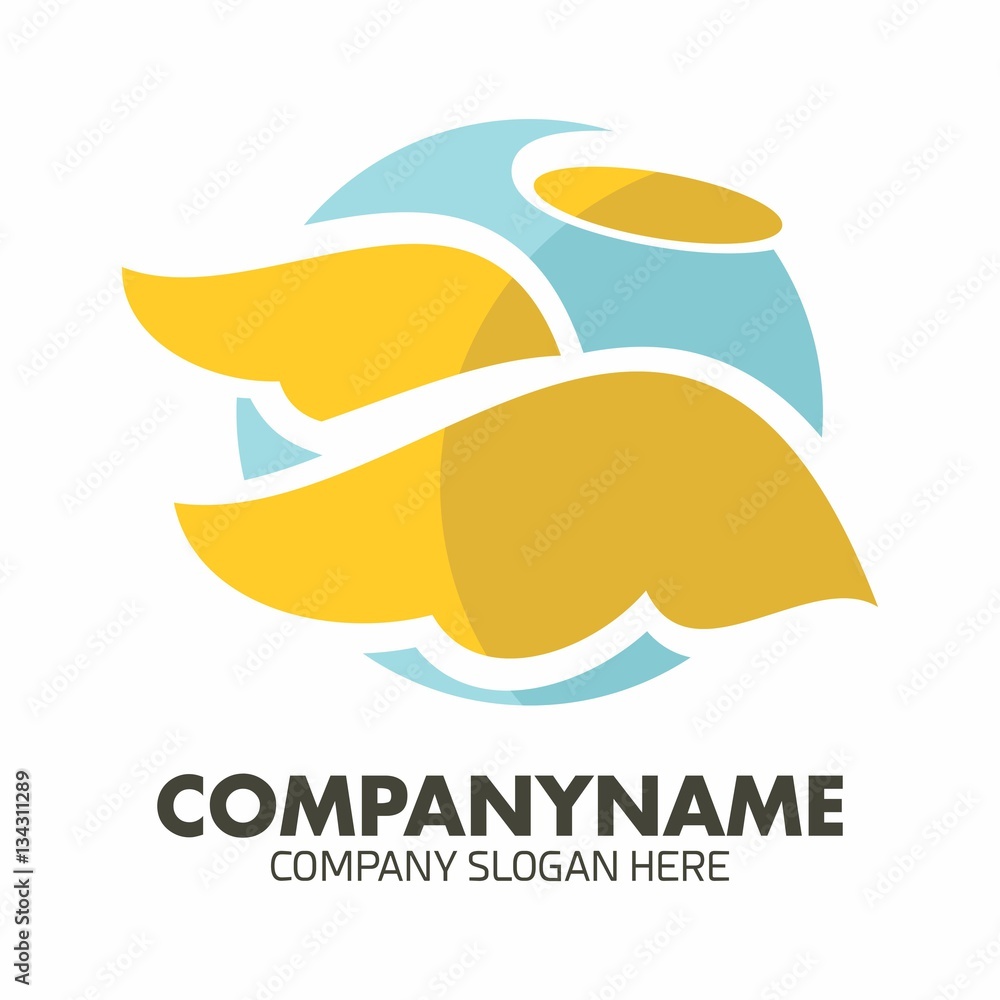 Angel logo vector icon Template Angel logo vector icon Template