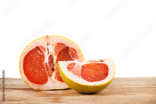 Ripe fresh grapefruit isolated