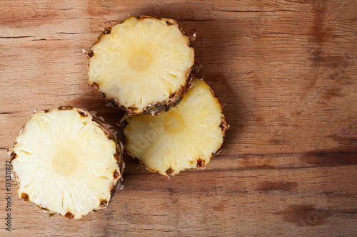 Pine apple close up. Fresh fruits