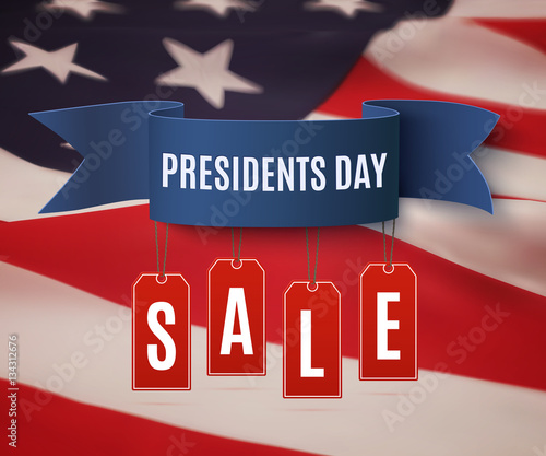 Presidents Day sale background template.