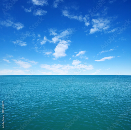 Blue sea water surface