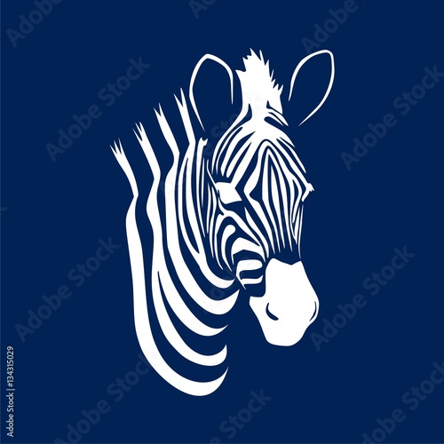 Zebra Icon Flat Graphic Design - vector  Illustration