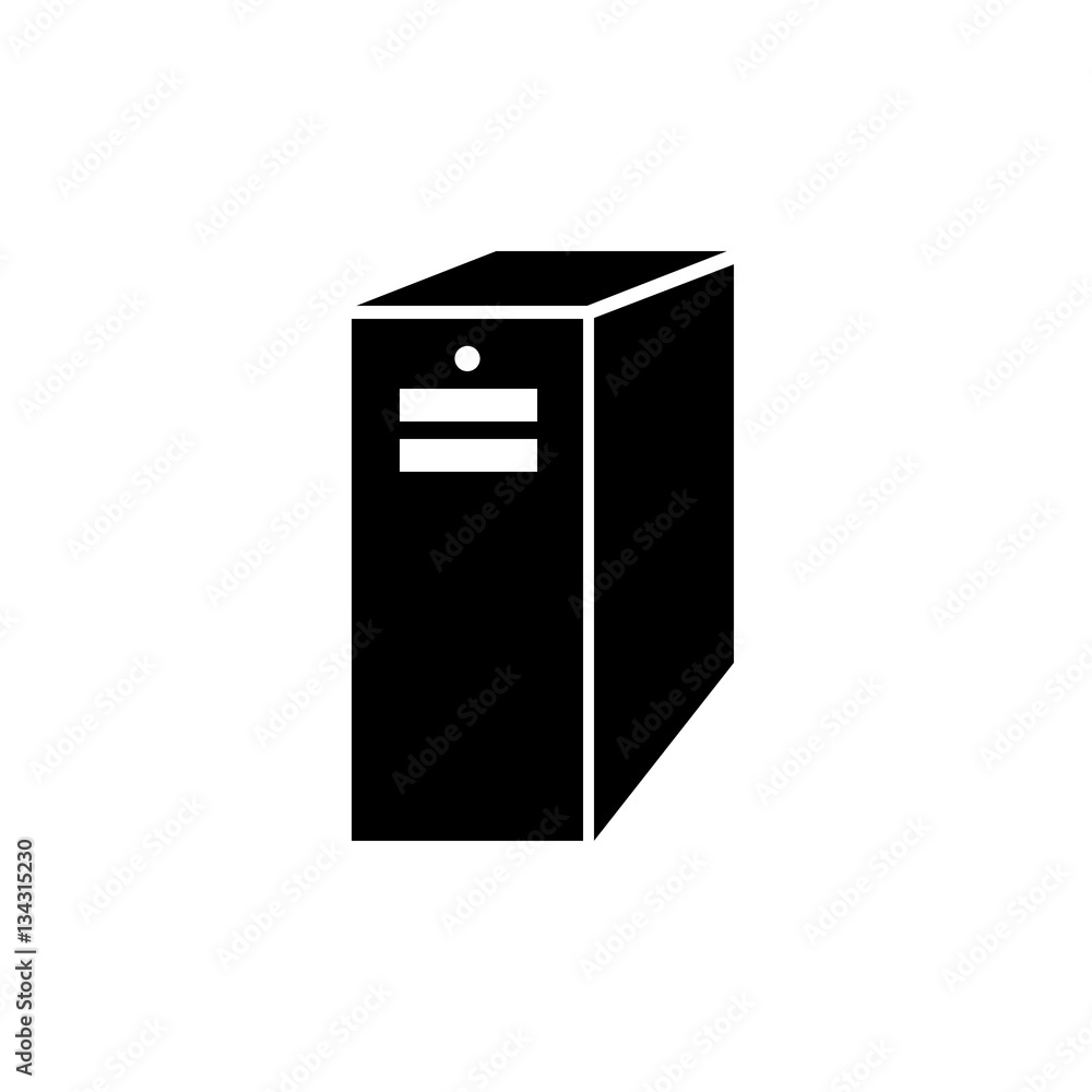 computer server icon, vector illustration. Flat design style computer server icon, vector illustration. Flat design style