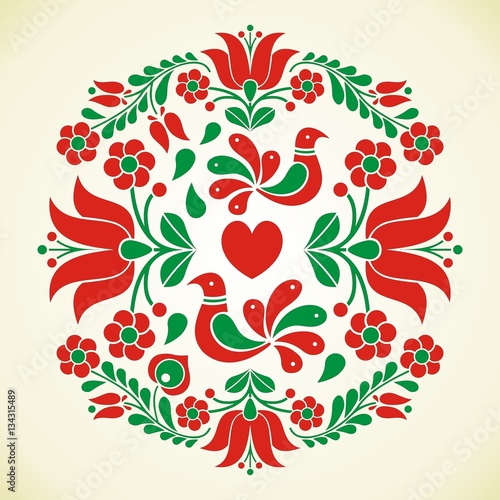 Hungarian folk vector motif