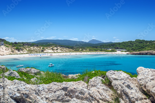Arenal de Son Saura beach at Menorca island, Spain. © tuulijumala