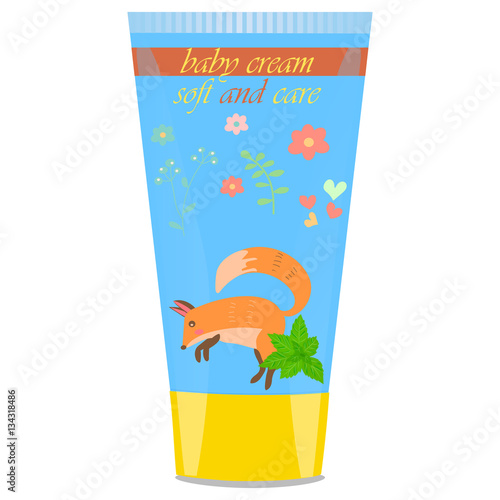 Baby cream tube with kids design