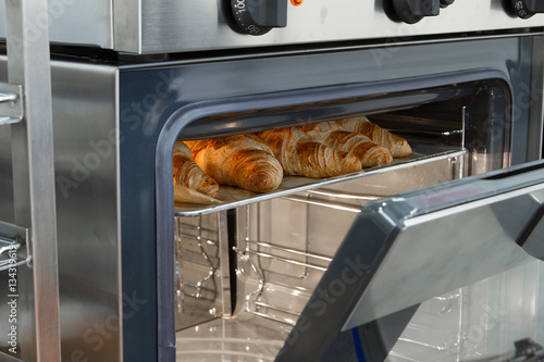 croissants in the oven