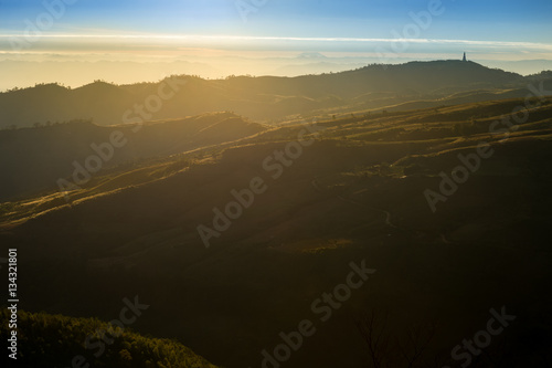 sunrise and mountain