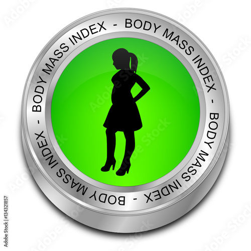 Body Mass Index Button - 3D illustration