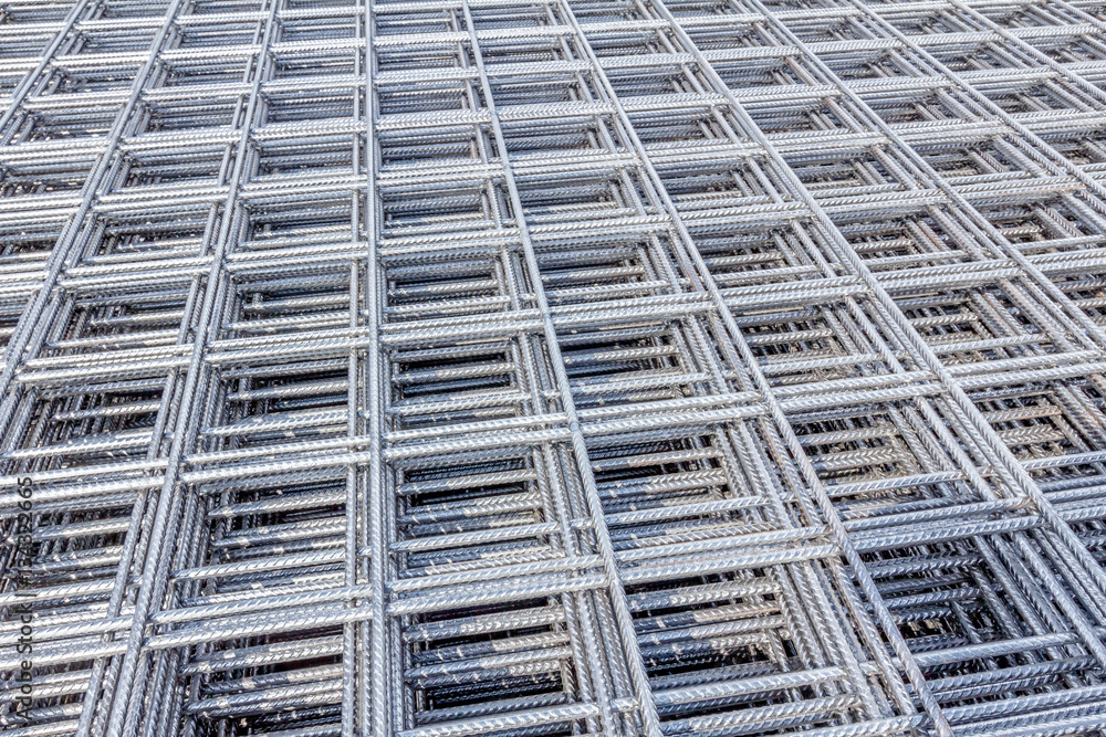 Pile of reinforcing mesh, armature, background, pattern Pile of reinforcing mesh, armature, background, pattern