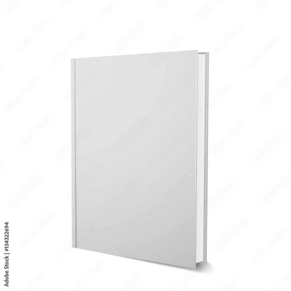 Vector book template, upright, realistic design, isolated on white Vector book template, upright, realistic design, isolated on white