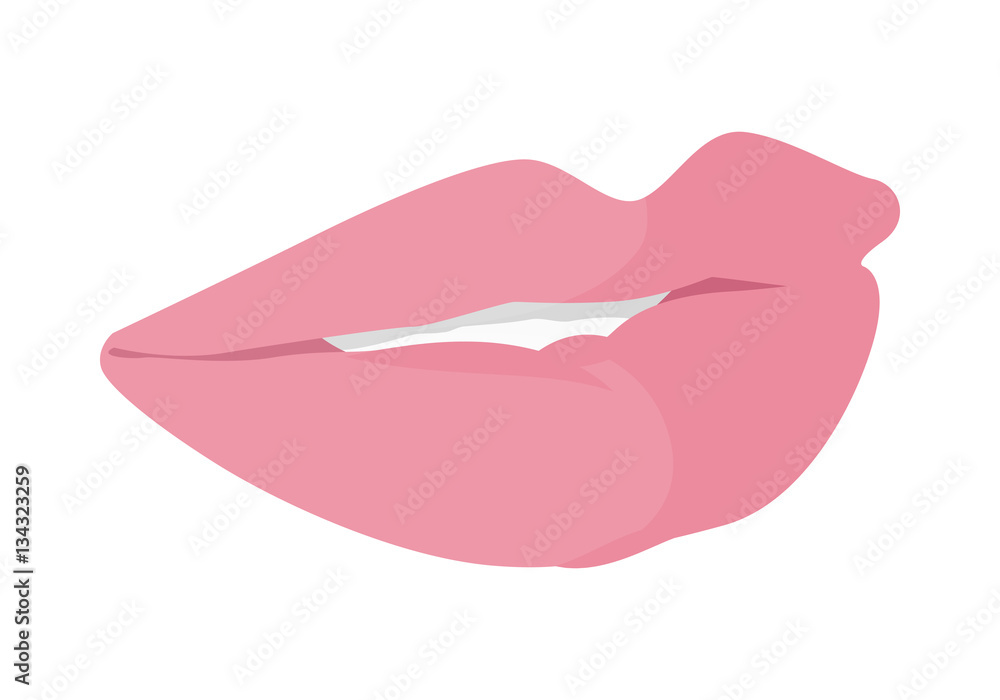 Womens Smile with Shining White Teeth Vector Womens Smile with Shining White Teeth Vector