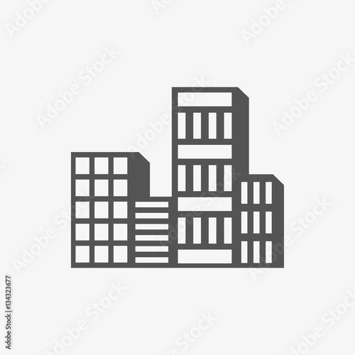 city icon stock vector illustration flat design