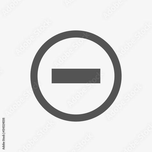 minus icon stock vector illustration flat design