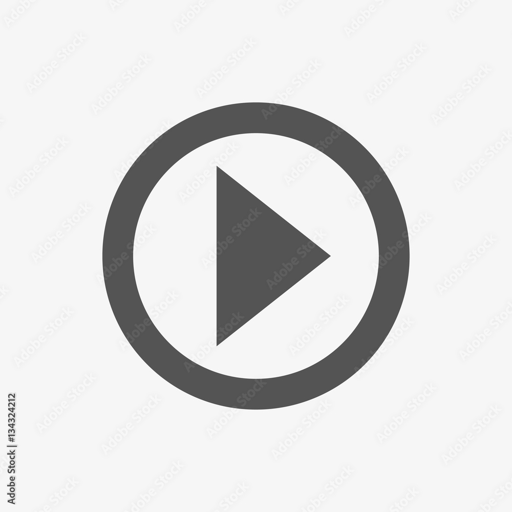 play icon stock vector illustration flat design play icon stock vector illustration flat design