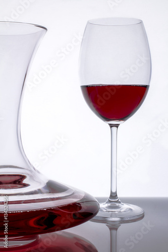 red wine decanter and glass 3 photo