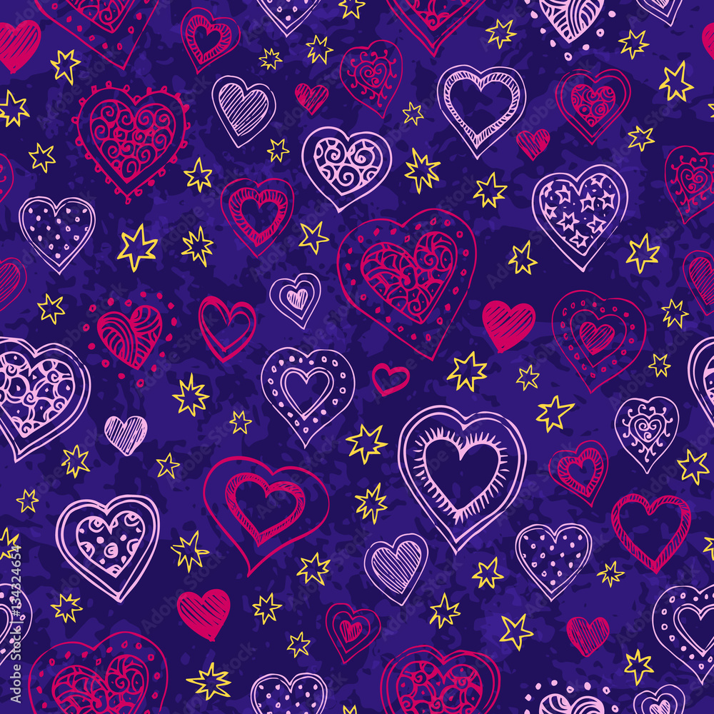 Seamless pattern with hearts Seamless pattern with hearts