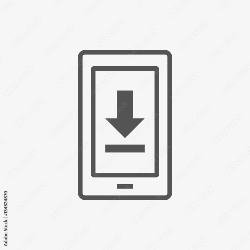 phone download icon stock vector illustration flat design phone download icon stock vector illustration flat design