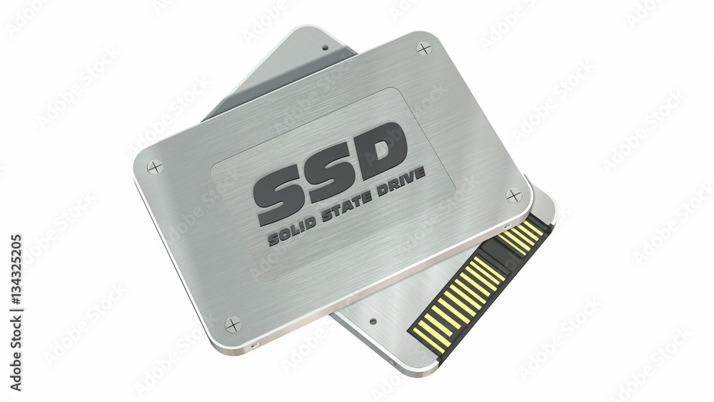 SSD drive - State solid drives isolated on white background Stock ...