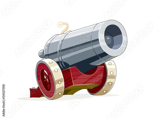 Big vintage gun with core