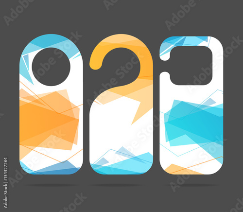 Hotel Door Labels Set. Vector