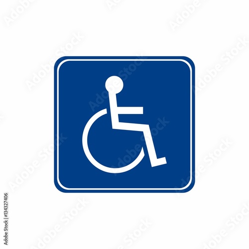 Disability sign vector design isolated on white background 