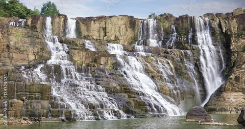 Waterfall Pongour, one of the most famous and beautiful waterfalls in the highlands of Eastern Vietnam near Da Lat city
 photo